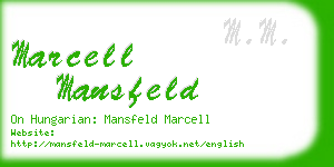 marcell mansfeld business card